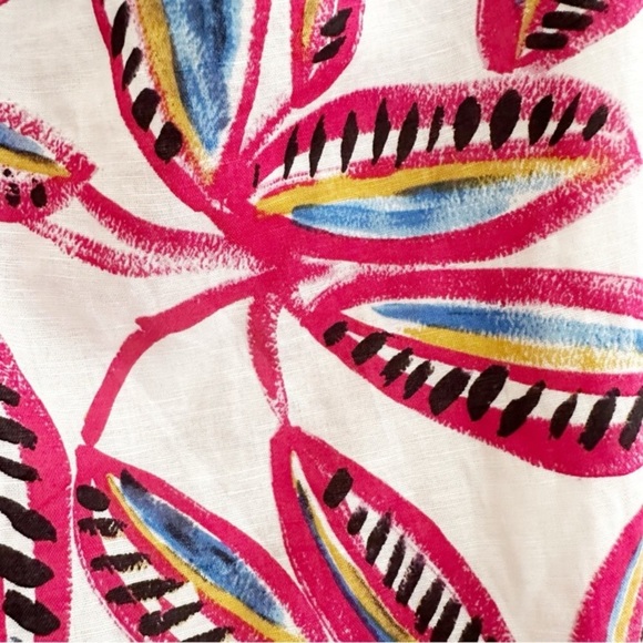 J. CREW One Shoulder Linen Blend Floral Print Dress - Picture 10 of 16